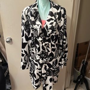 Multiples Black and White Floral Jacket